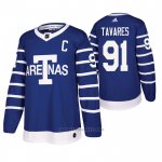 Camiseta Hockey Toronto Maple Leafs John Tavares Throwback Autentico Azul