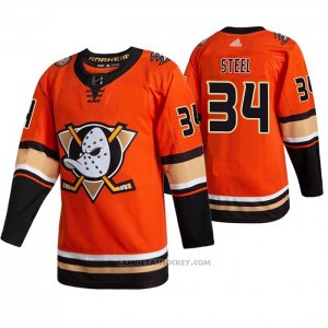 Camiseta Hockey Anaheim Ducks Sam Steel Tercera Alterno Naranja