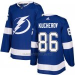 Camiseta Hockey Nino Tampa Bay Lightning 86 Nikita Kucherov Azul Home Autentico Stitched