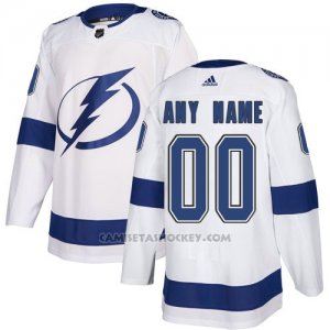 Camiseta Hockey Hombre Tampa Bay Lightning Segunda Personalizada Blanco