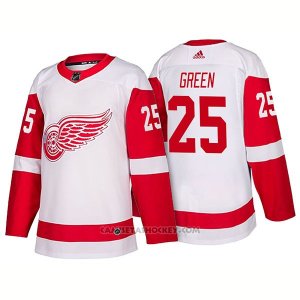 Camiseta Hockey Hombre Detroit Red Wings 25 Mike Green New Outfitted 2018 Blanco