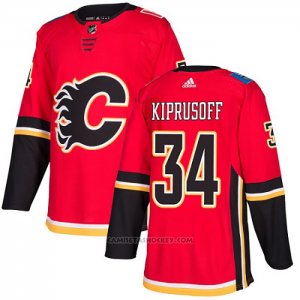 Camiseta Hockey Calgary Flames 34 Miikka Kiprusoff Primera Autentico Rojo