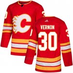 Camiseta Hockey Calgary Flames Mike Vernon Alterno Autentico Rojo