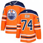 Camiseta Hockey Edmonton Oilers 74 Ethan Bear Primera Autentico Naranja