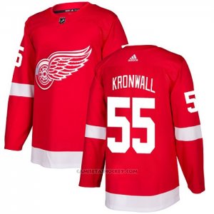 Camiseta Hockey Detroit Red Wings 55 Niklas Kronwall Primera Autentico Rojo