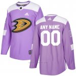 Camiseta Hockey Hombre Anaheim Ducks Personalizada Violeta