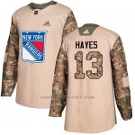 Camiseta Hockey Nino New York Rangers 13 Kevin Hayes Camo Autentico 2017 Veterans Day Stitched