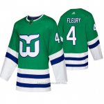 Camiseta Hockey Hartford Whalers Haydn Fleury Autentico Heritage Verde