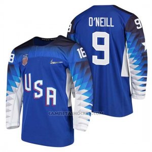Camiseta USA Team Hockey 2018 Olympic Brian O'neill Blue 2018 Olympic