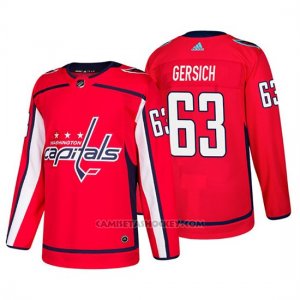 Camiseta Washington Capitals Shane Gersich Home Adidas Autentico Jugador Rojo