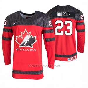 Camiseta Hockey Canada Mavrik Bourque 2019 Hlinka Gretzky Cup Rojo