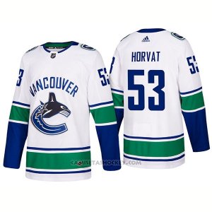 Camiseta Hockey Hombre Vancouver Canucks 53 Bo Horvat Away Premier 2017-2018 Blanco