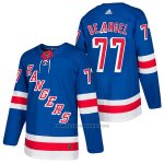 Camiseta Hockey Hombre Autentico New York Rangers 77 Tony Deangelo Home 2018 Azul