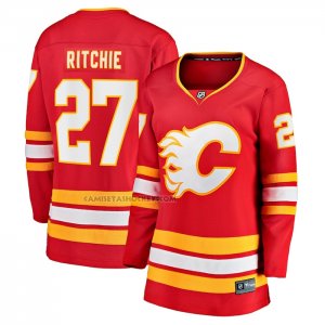 Camiseta Hockey Mujer Calgary Flames Nick Ritchie Primera Breakaway Rojo