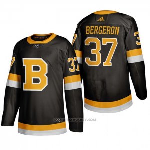 Camiseta Hockey Boston Bruins Patrice Bergeron Alterno 2019-20 Negro