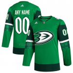 Camiseta Hockey Anaheim Ducks 2023 St. Patrick's Day Autentico Personalizada Verde
