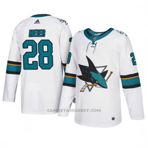 Camiseta San Jose Sharks Timo Meier Autentico Away Blanco