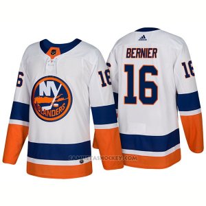 Camiseta Hockey Hombre New York Islanders 16 Steve Bernier New Outfitted 2018 Blanco