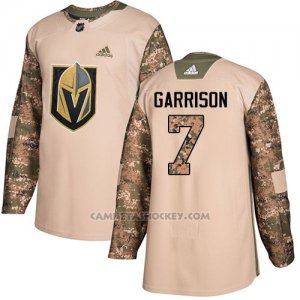 Camiseta Hockey Nino Vegas Golden Knights 7 Jason Garrison Camo Autentico 2017 Veterans Day Stitched