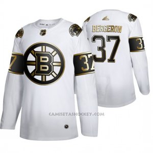 Camiseta Hockey Boston Bruins Patrice Bergeron Golden Edition Limited Blanco