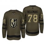 Camiseta Vegas Golden Knights 78 Pierre Edouard Bellemare Camo Salute To Service