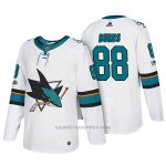 Camiseta Hockey Hombre San Jose Sharks 88 Brent Burns 2018 Blanco