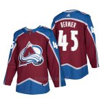 Camiseta Hockey Hombre Autentico Colorado Avalanche 45 Jonathan Bernier Home 2018 Rojo