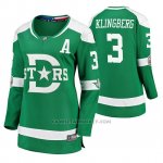 Camiseta Hockey Mujer Dallas Stars John Klingberg Breakaway Jugador 2020 Winter Classic Verde
