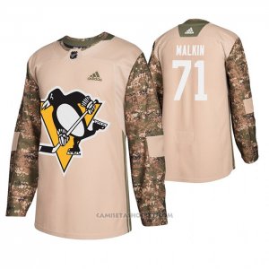 Camiseta Hockey Pittsburgh Penguins Evgeni Malkin Veterans Day Camuflaje