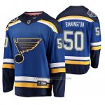 Camiseta Hockey St. Louis Blues Jordan Binnington Home 2020 All Star Patch Azul