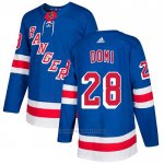 Camiseta Hockey New York Rangers 28 Tie Domi Primera Autentico Azul