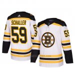 Camiseta Boston Bruins Tim Schaller Autentico Away Blanco