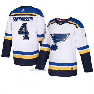 Camiseta St. Louis Blues Carl Gunnarsson Autentico Away Blanco