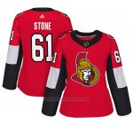Camiseta Mujer Ottawa Senators 61 Mark Stone Adizero Jugador Home Rojo