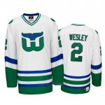 Camiseta Hockey Hartford Whalers Glen Wesley Heritage Throwback Blanco