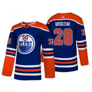 Camiseta Edmonton Oilers Kyle Brodziak Alternato Autentico Azul