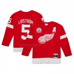Camiseta Hockey Detroit Red Wings Nicklas Lidstrom Mitchell & Ness Alterno Captain Patch 2001-02 Blue Line Rojo