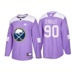 Camiseta Hockey Hombre Autentico Buffalo Sabres 90 Ryan O'reilly 2018 Hockey Fights Cancer Violeta