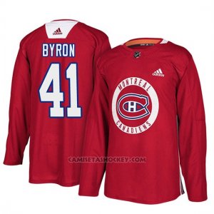 Camiseta Montreal Canadiens Paul Byron Practice Rojo