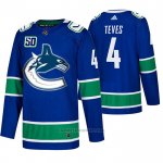 Camiseta Hockey Vancouver Canucks 4 Josh Teves 2019-20 Primera Autentico Azul