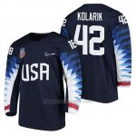 Camiseta USA Team Hockey 2018 Olympic Chad Kolarik 2018 Olympic Azul