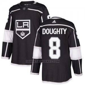 Camiseta Hockey Hombre Los Angeles Kings 8 Drew Doughty Negro Home Autentico Stitched