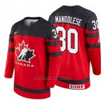 Camiseta Canada Team Kevin Mandolese 2018 Iihf World Championship Jugador Rojo