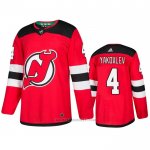 Camiseta Hockey New Jersey Devils Egor Yakovlev Primera Autentico Rojo