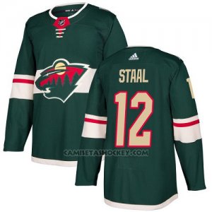 Camiseta Hockey Nino Minnesota Wild 12 Eric Staal Verde Home Autentico Stitched