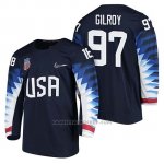 Camiseta USA Team Hockey 2018 Olympic Matt Gilroy 2018 Olympic Azul