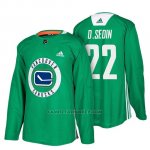 Camiseta Vancouver Canucks Daniel Sedin New Season Practice Verde