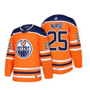 Camiseta Hockey Hombre Edmonton Oilers 25 Darnell Nurse 2018 Naranja