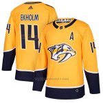 Camiseta Hockey Hombre Nashville Predators 14 Mattias Ekholm Home 2018 Amarillo