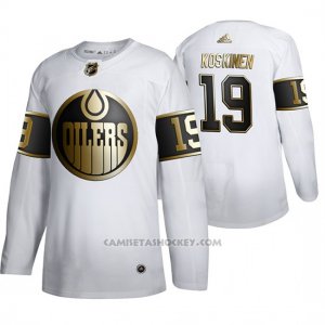 Camiseta Hockey Edmonton Oilers Mikko Koskinen Golden Edition Limited Blanco